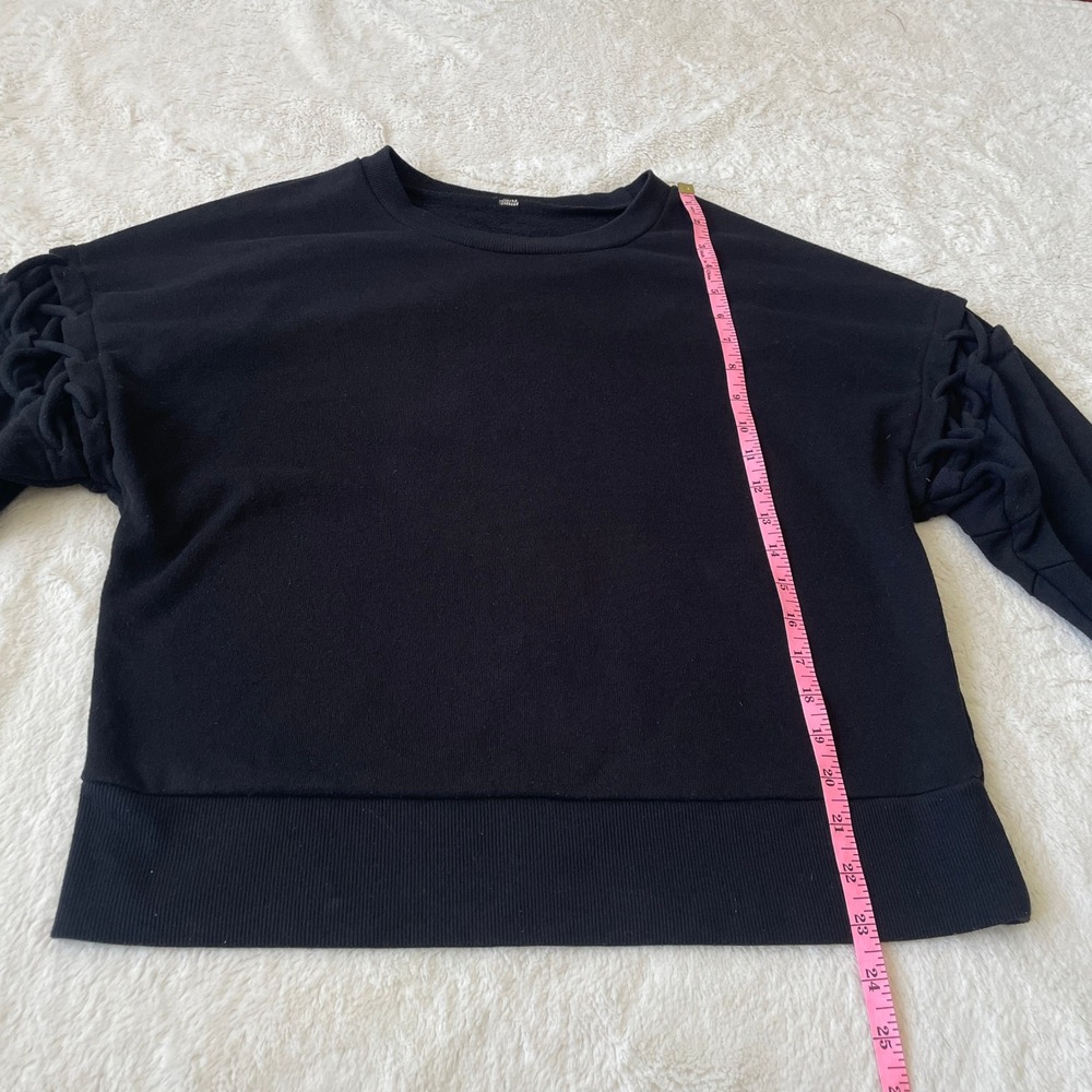 Alo Yoga Lattice Long Sleeve Pullover Sweatshirt Black Size Medium - Picture 7 of 7